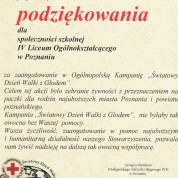 Przejdź do - Podziękowanie dla IV LO